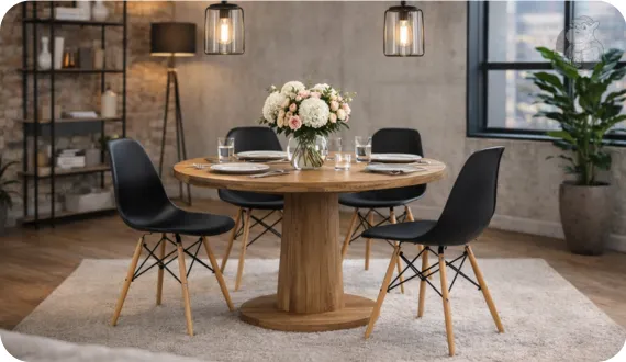 industrialne krzesła Benny we wnętrzu typu loft